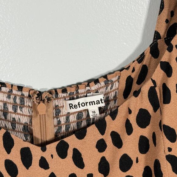 Reformation Mara Maxi Dress Bobcat Leopard Women's Plus 16 - Picture 5 of 11
